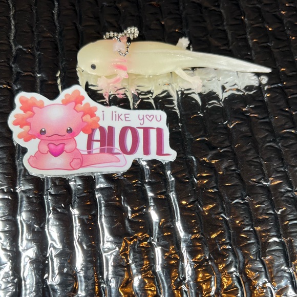 I Like U Alotl Axolotl Crazy Trending WaterProof Single Decor Accent Sticker - Picture 5 of 5